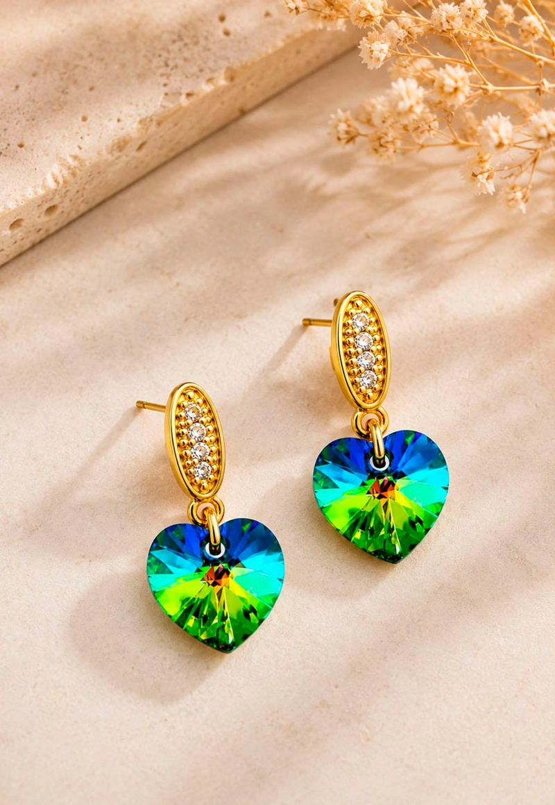 AROS ROMANCE GOLD 24K CRISTAL SWAROVSKI® VITRAL MEDIUM - 2