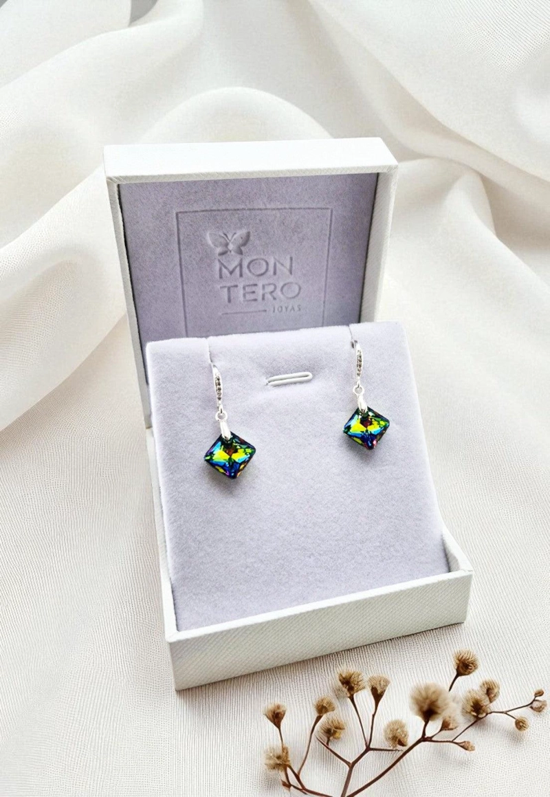 AROS CRISTINA PLATA 925 CRISTAL SWAROVSKI® VITRAL MEDIUM - 2