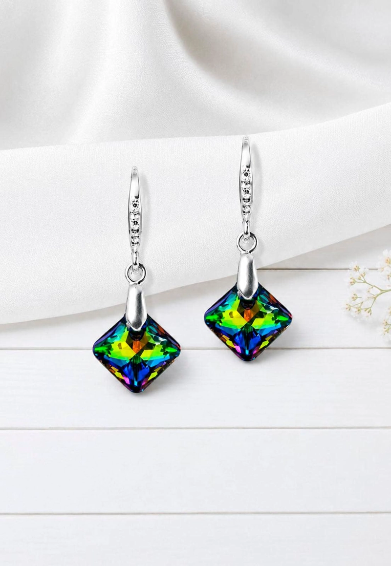 AROS CRISTINA PLATA 925 CRISTAL SWAROVSKI® VITRAL MEDIUM - 3