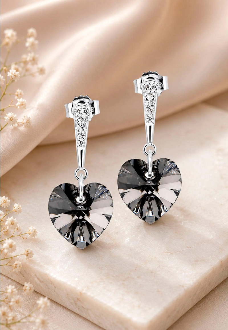 AROS ROMANCE PLATA 925 CRISTAL SWAROVSKI® SILVER NIGHT - 5