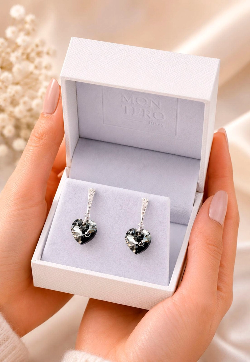 AROS ROMANCE PLATA 925 CRISTAL SWAROVSKI® SILVER NIGHT - 6
