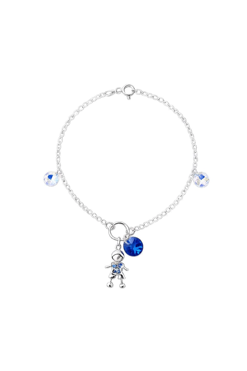 PULSERA NIÑO PLATA 925 CRISTAL SWAROVSKI® DARK BLUE - 1