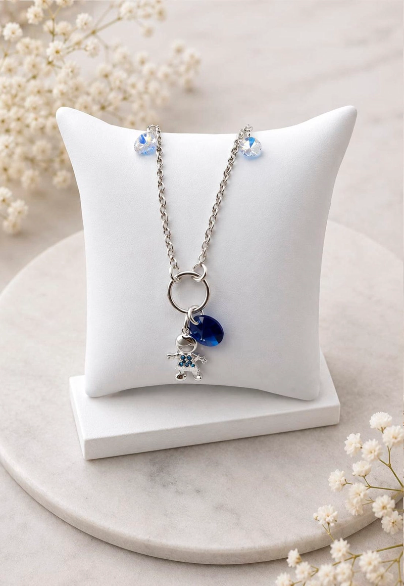 PULSERA NIÑO PLATA 925 CRISTAL SWAROVSKI® DARK BLUE - 4