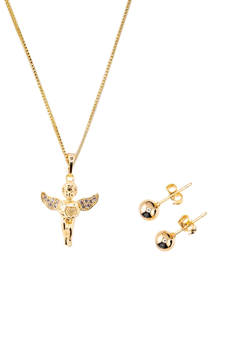 CONJUNTO ANGEL GOLD 24K MICROCIRCONES - 1