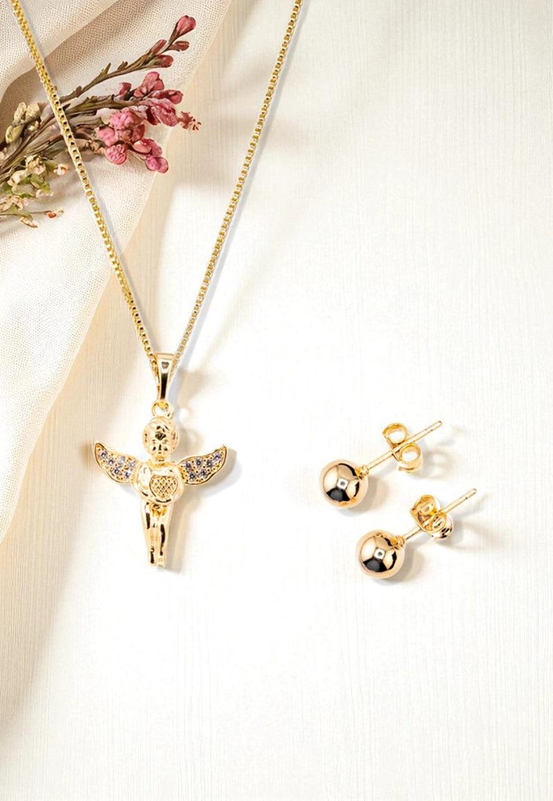CONJUNTO ANGEL GOLD 24K MICROCIRCONES - 2