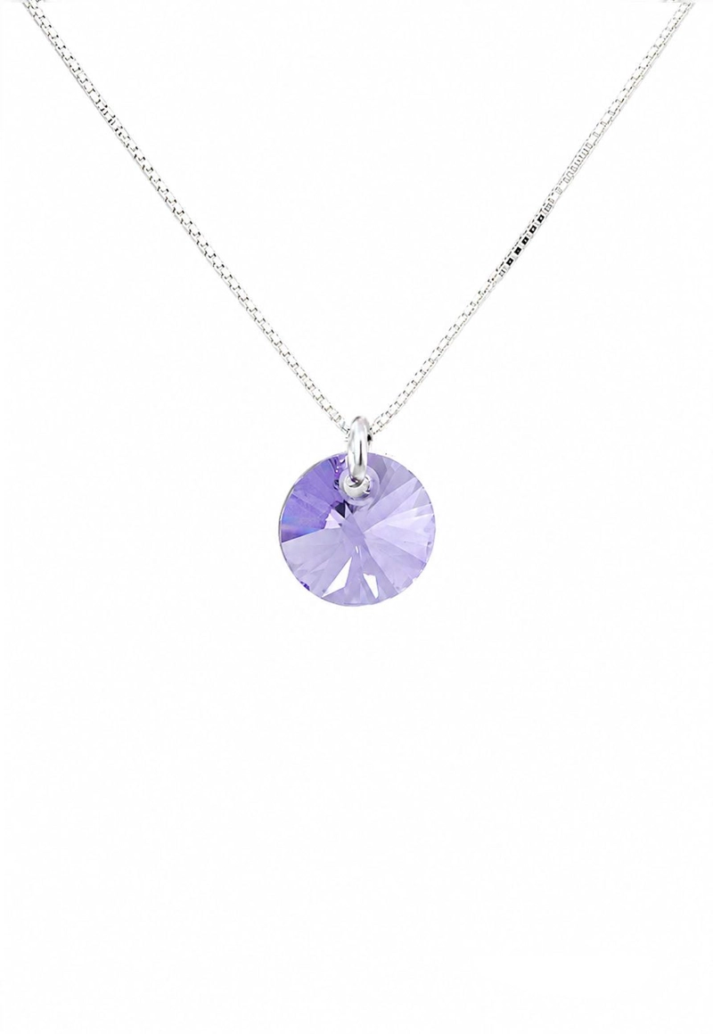 COLLAR PUNTO DE LUZ PLATA 925 CRISTAL SWAROVSKI® VIOLET - 1
