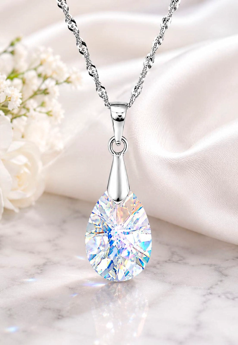 COLLAR ENCANTO PLATA 925 CRISTAL SWAROVSKI® AURORA BOREAL - 5