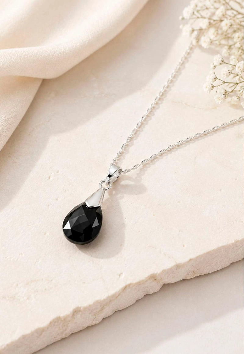 COLLAR ENCANTO PLATA 925 CRISTAL SWAROVSKI® JET - 4
