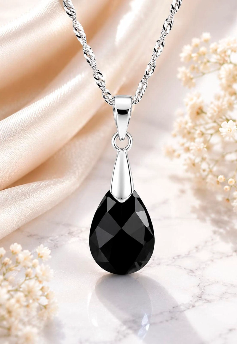 COLLAR ENCANTO PLATA 925 CRISTAL SWAROVSKI® JET - 7