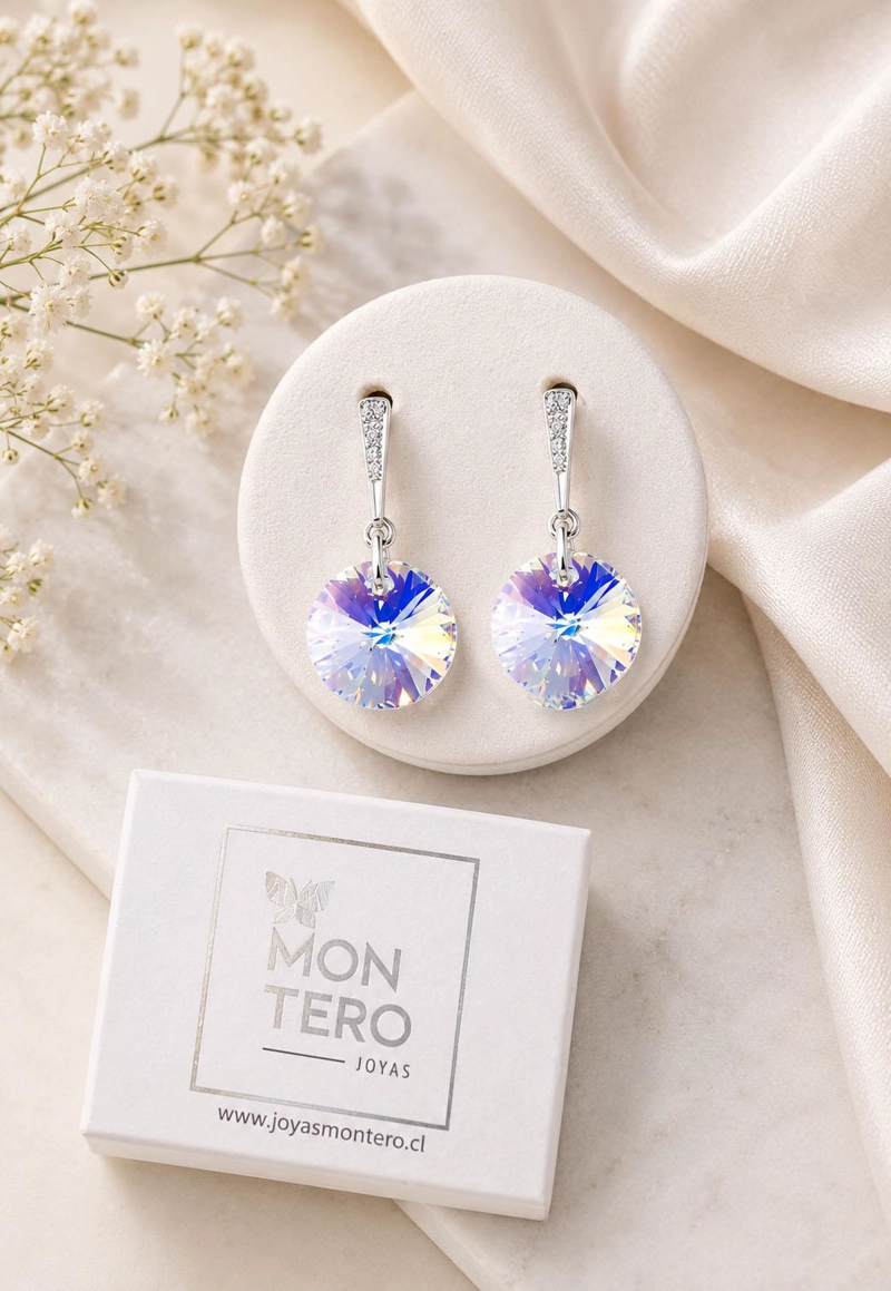 AROS PARIS PLATA 925 CRISTAL  SWAROVSKI® AURORA BOREAL - 3