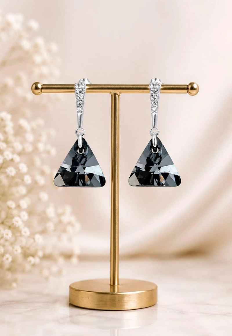 AROS TRINIDAD PLATA 925 CRISTAL SWAROVSKI® SILVER NIGHT - 5