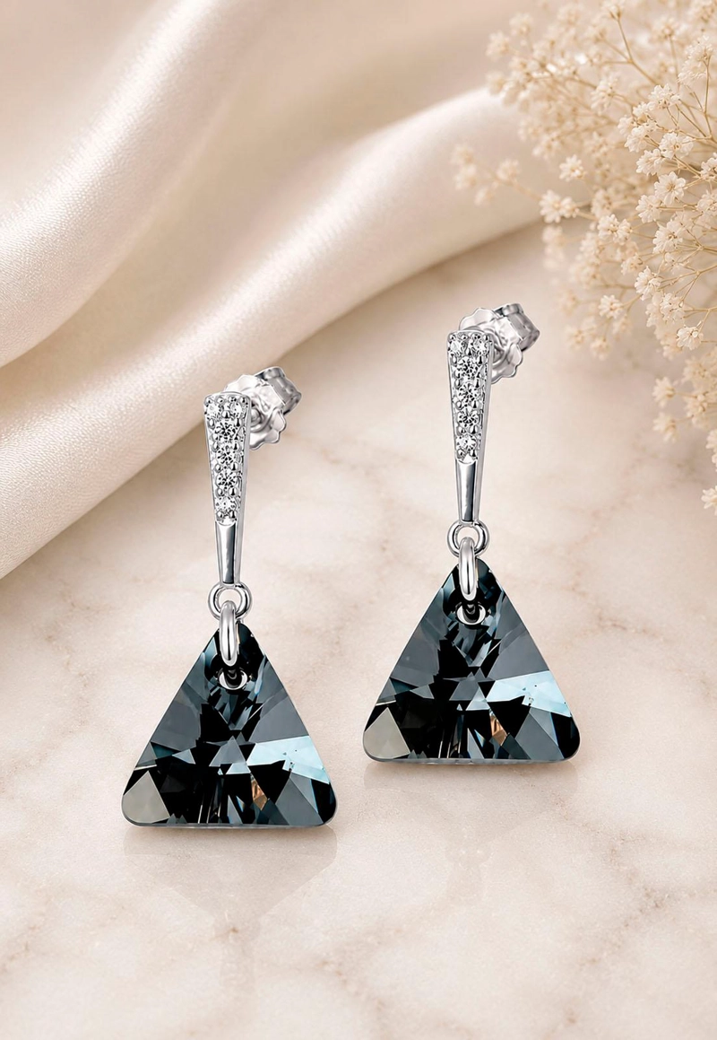 AROS TRINIDAD PLATA 925 CRISTAL SWAROVSKI® SILVER NIGHT - 7