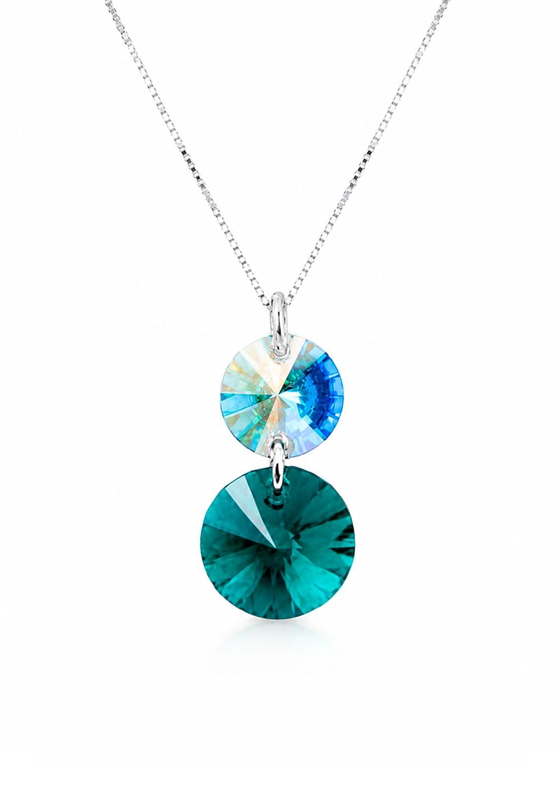 COLLAR LOURDES PLATA 925 CRISTAL SWAROVSKI® EMERALD - 1