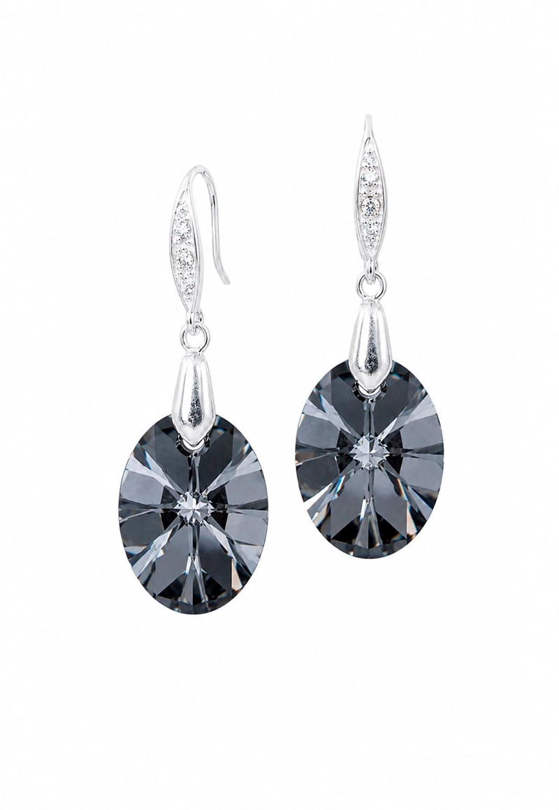 AROS GRAN PRAGA PLATA 925 CRISTAL SWAROVSKI® SILVER NIGHT - 1