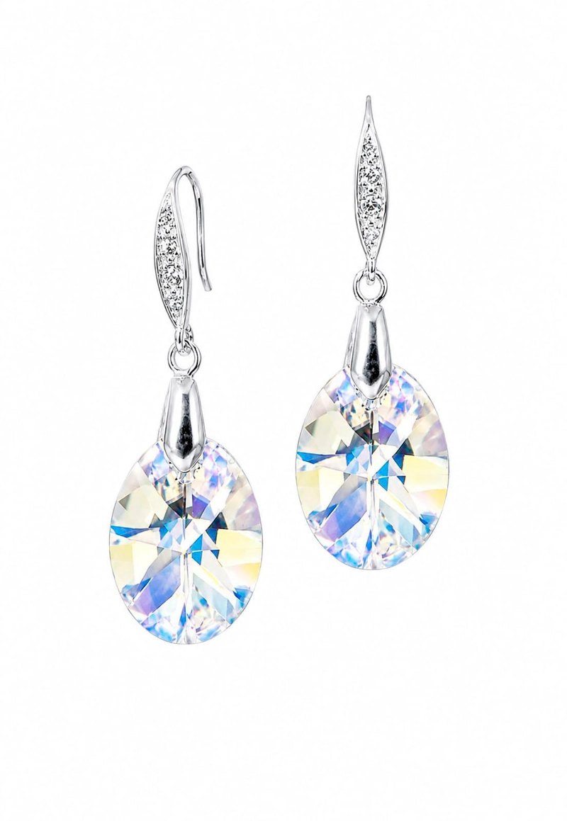 AROS GRAN PRAGA PLATA 925 CRISTAL SWAROVSKI® AURORA BOREAL - 1