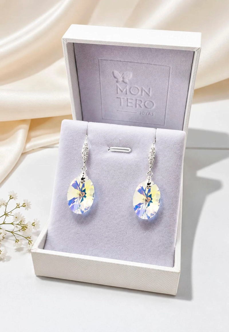 AROS GRAN PRAGA PLATA 925 CRISTAL SWAROVSKI® AURORA BOREAL - 2
