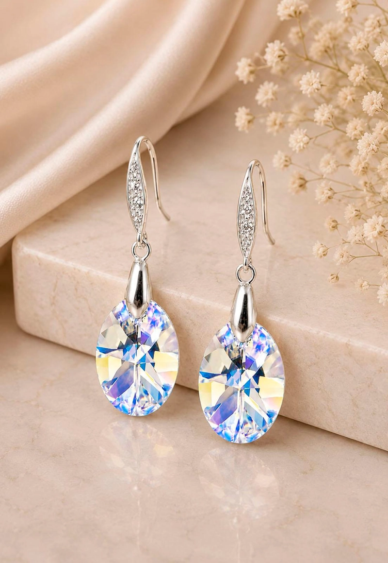 AROS GRAN PRAGA PLATA 925 CRISTAL SWAROVSKI® AURORA BOREAL - 3