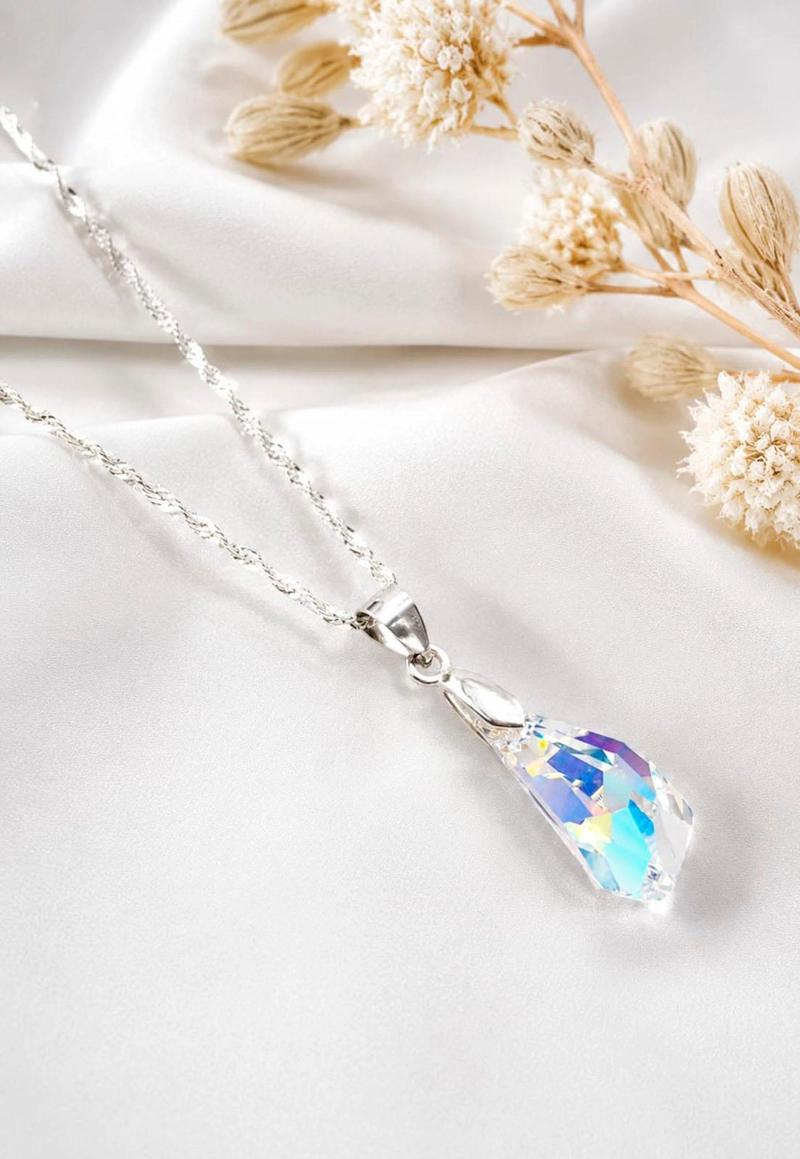 COLLAR SOFIA PLATA 925 CRISTAL SWAROVSKI® AURORA BOREAL - 3