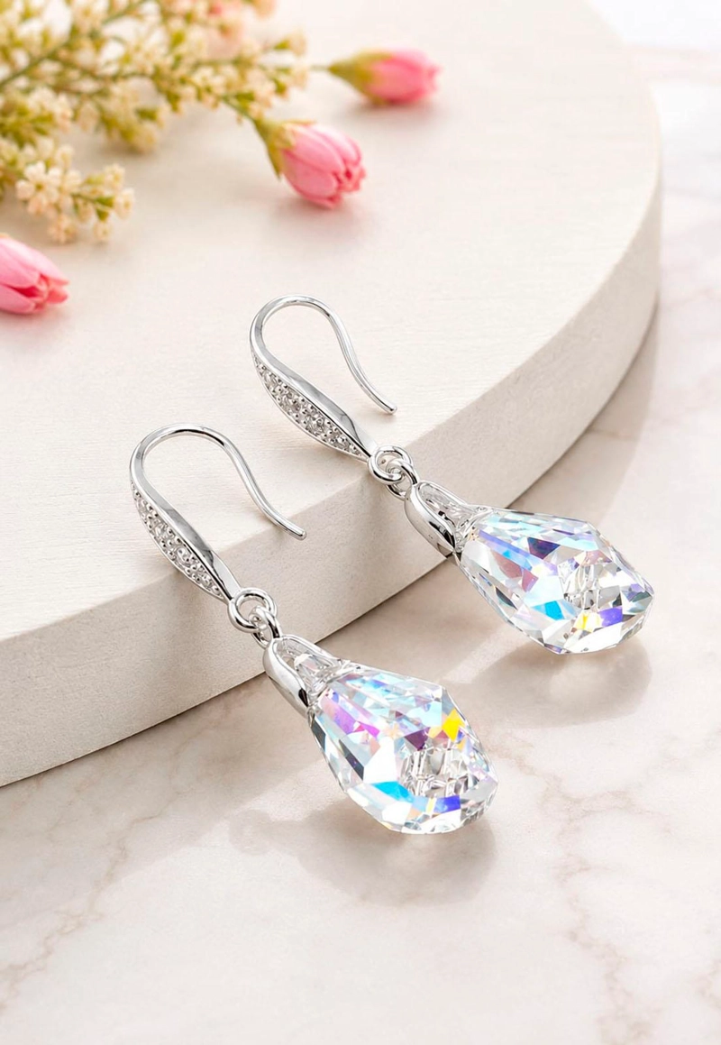 AROS SOFIA PLATA 925 CRISTAL SWAROVSKI® AURORA BOREAL - 2