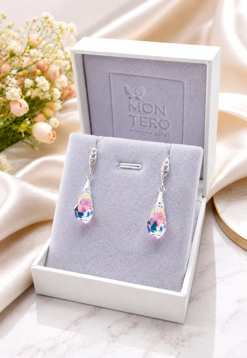 AROS SOFIA PLATA 925 CRISTAL SWAROVSKI® AURORA BOREAL - 3