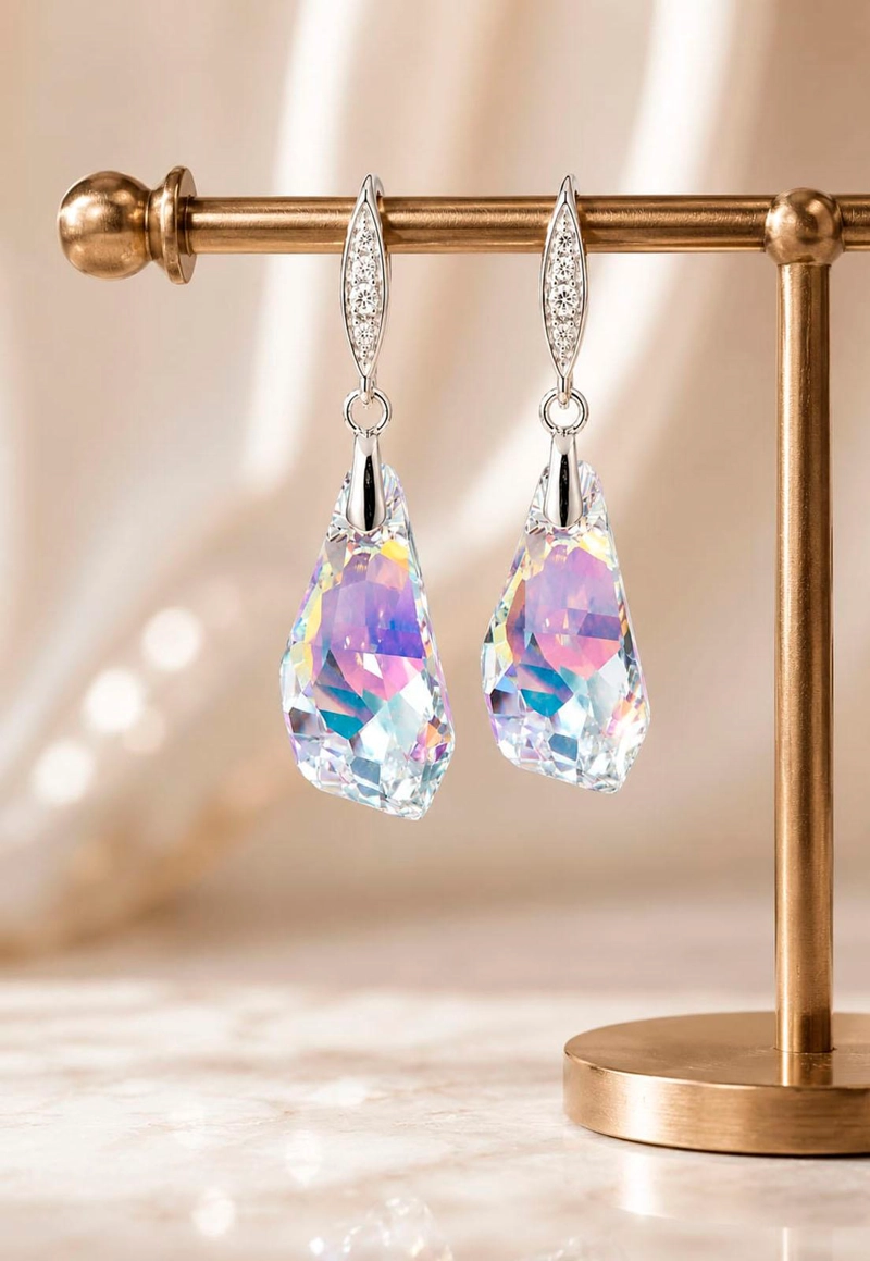 AROS SOFIA PLATA 925 CRISTAL SWAROVSKI® AURORA BOREAL - 5