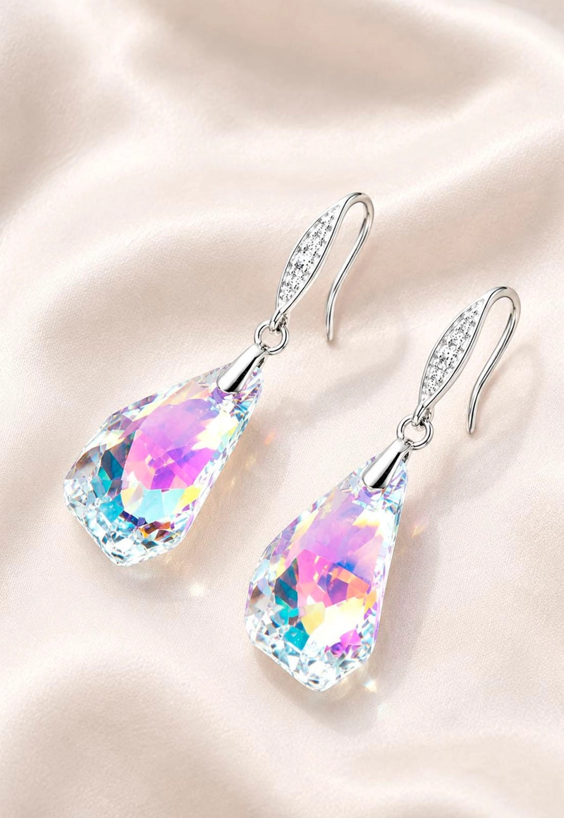 AROS SOFIA PLATA 925 CRISTAL SWAROVSKI® AURORA BOREAL - 6