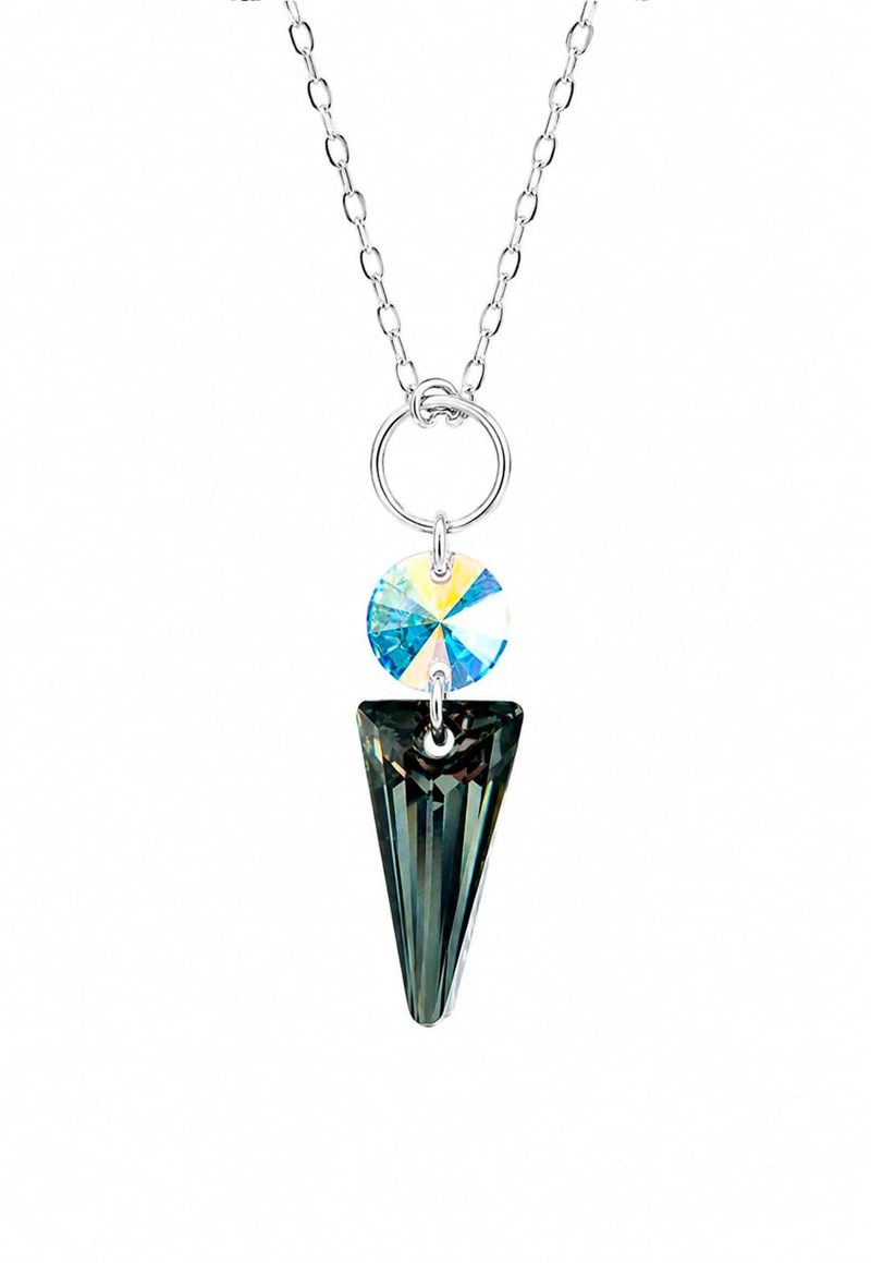 COLLAR MYSTIC PLATA 925  CRISTAL SWAROVSKI® SILVER NIGHT - 1