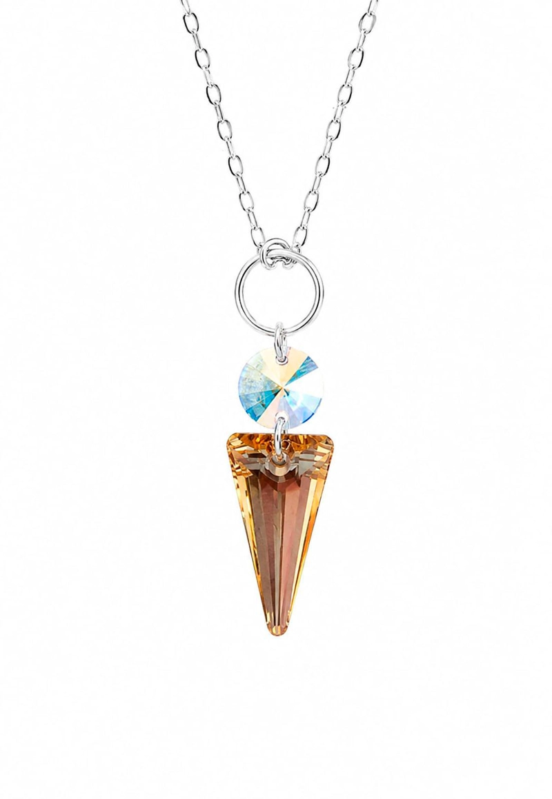 COLLAR MYSTIC PLATA 925 CRISTAL SWAROVSKI® GOLDEN SHADOW - 1