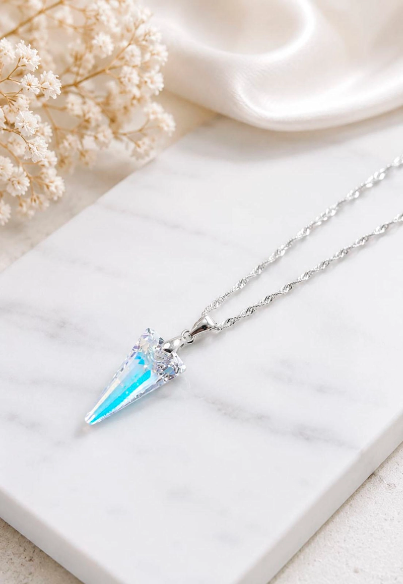 COLLAR SEVILLA PLATA 925 CRISTAL SWAROVSKI® AURORA BOREAL - 2