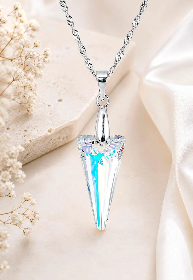 COLLAR SEVILLA PLATA 925 CRISTAL SWAROVSKI® AURORA BOREAL - 5