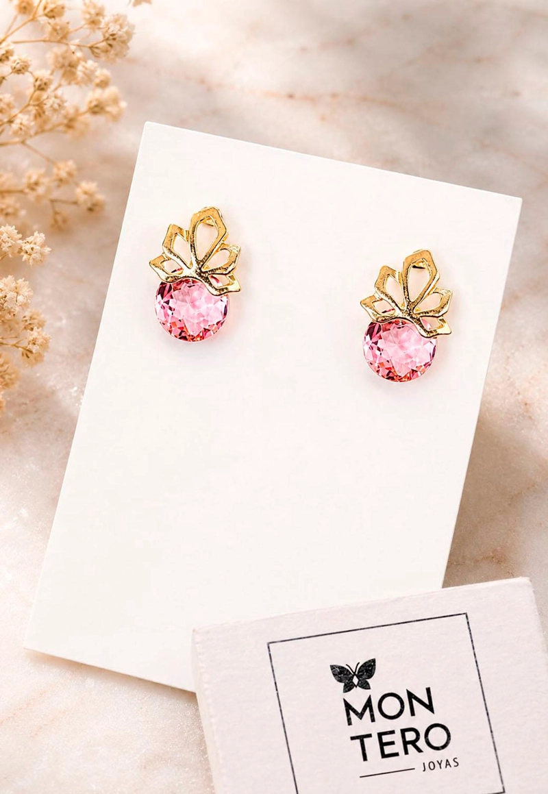 AROS BALI GOLD 24K CRISTAL SWAROVSKI® LIGHT ROSE - 2