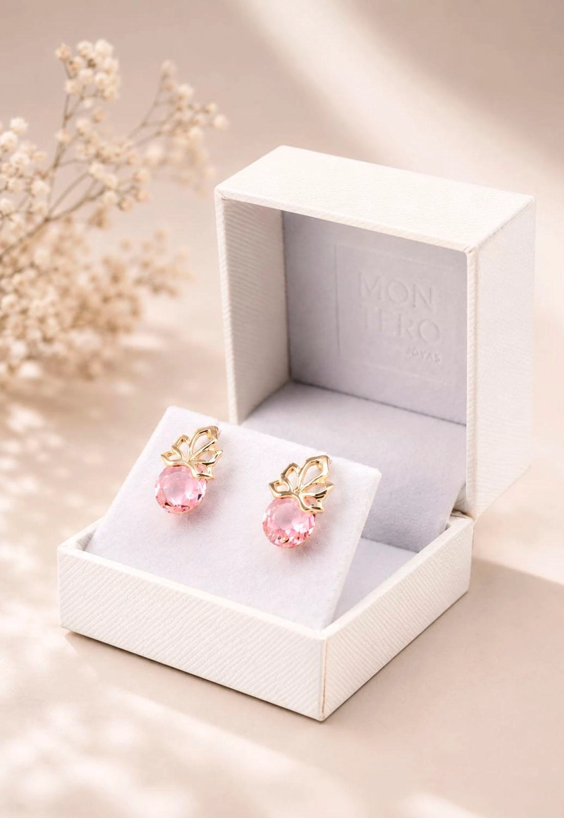 AROS BALI GOLD 24K CRISTAL SWAROVSKI® LIGHT ROSE - 3