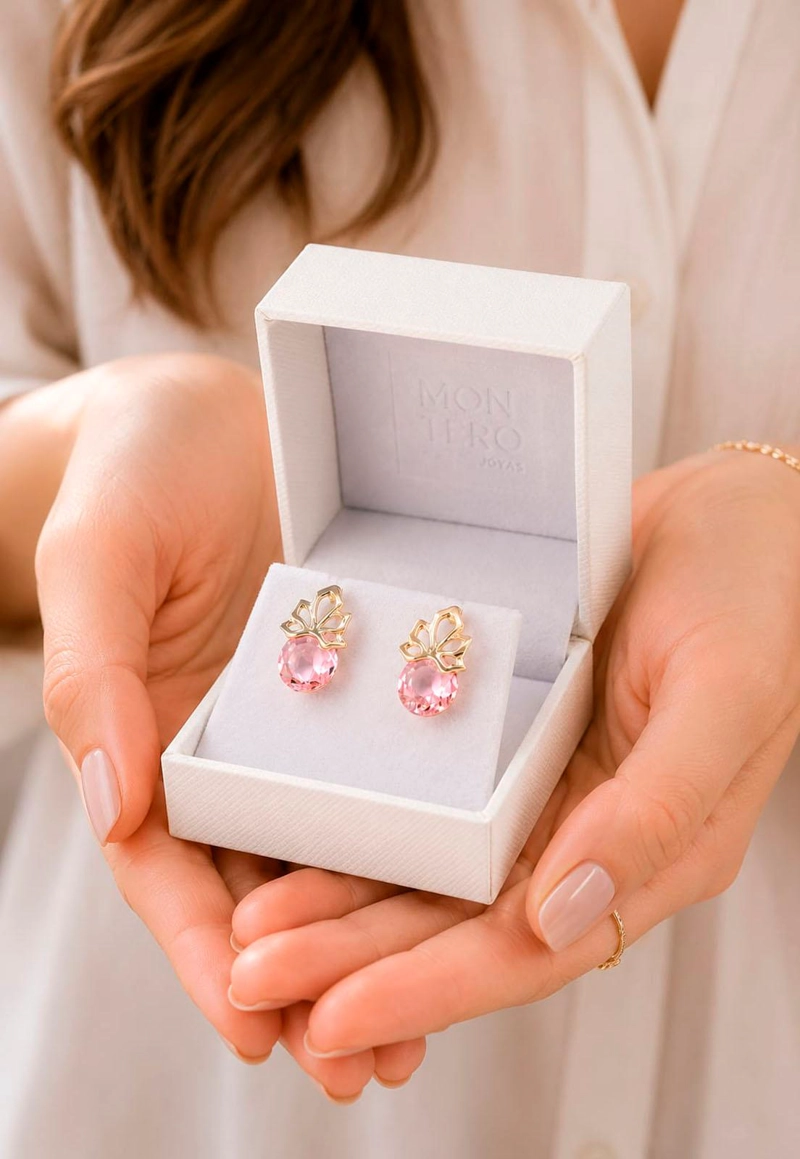 AROS BALI GOLD 24K CRISTAL SWAROVSKI® LIGHT ROSE - 4