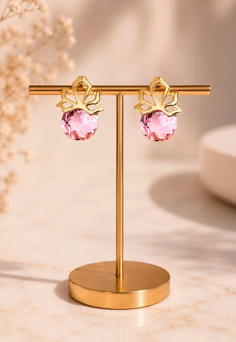 AROS BALI GOLD 24K CRISTAL SWAROVSKI® LIGHT ROSE - 5