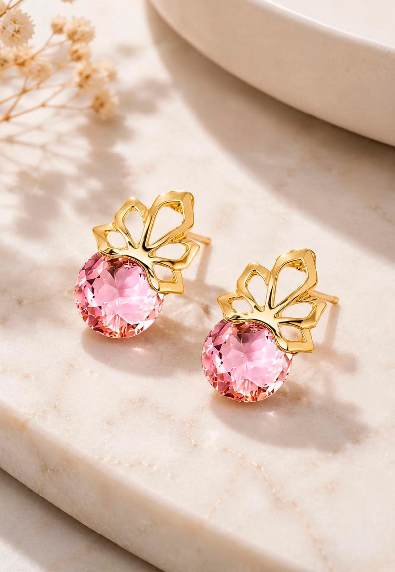 AROS BALI GOLD 24K CRISTAL SWAROVSKI® LIGHT ROSE - 6