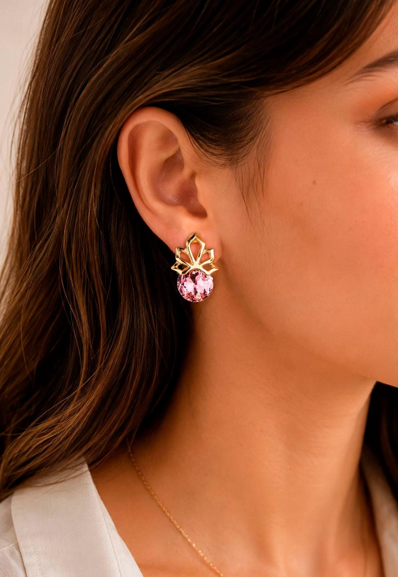 AROS BALI GOLD 24K CRISTAL SWAROVSKI® LIGHT ROSE - 7