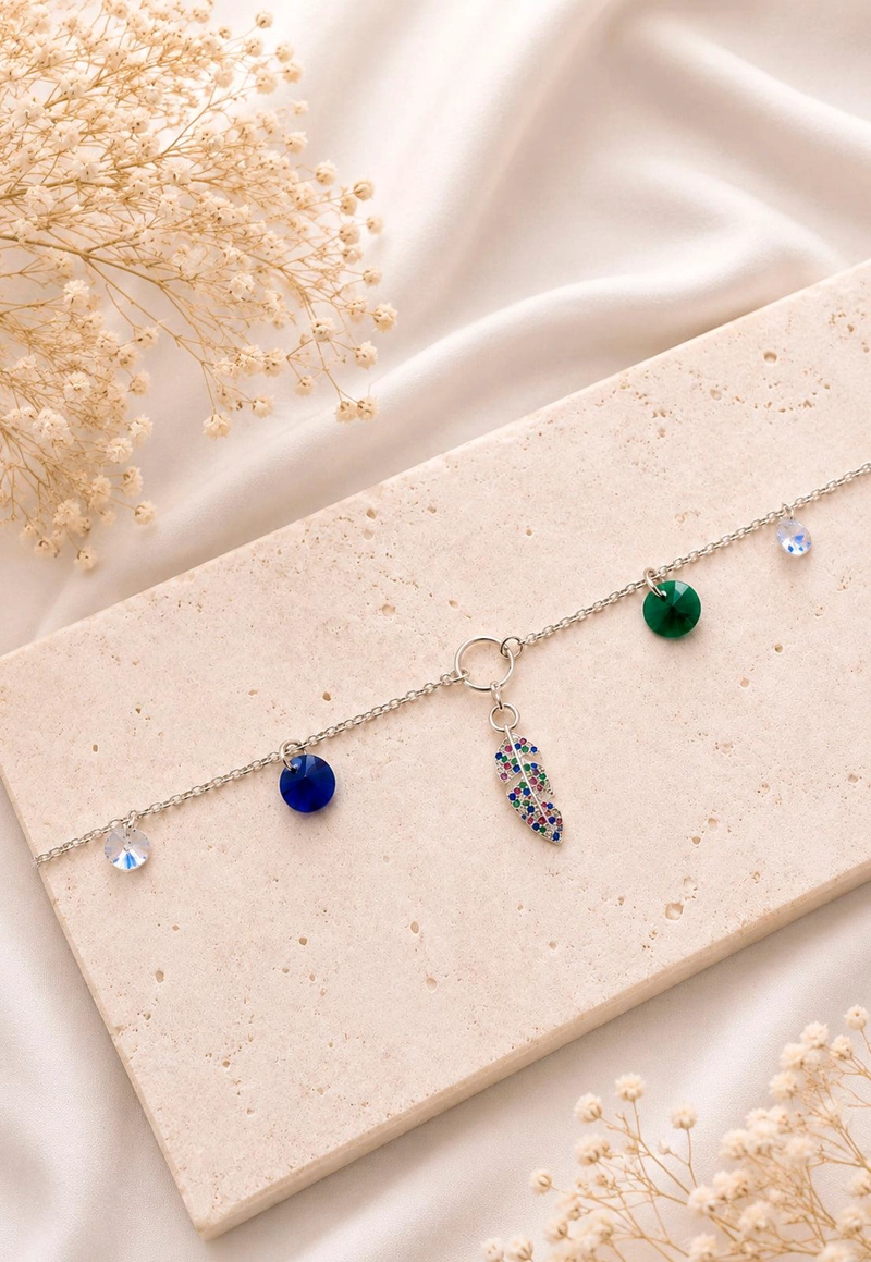 PULSERA ELENA PLATA 925 CRISTAL SWAROVSKI® EMERALD - 2