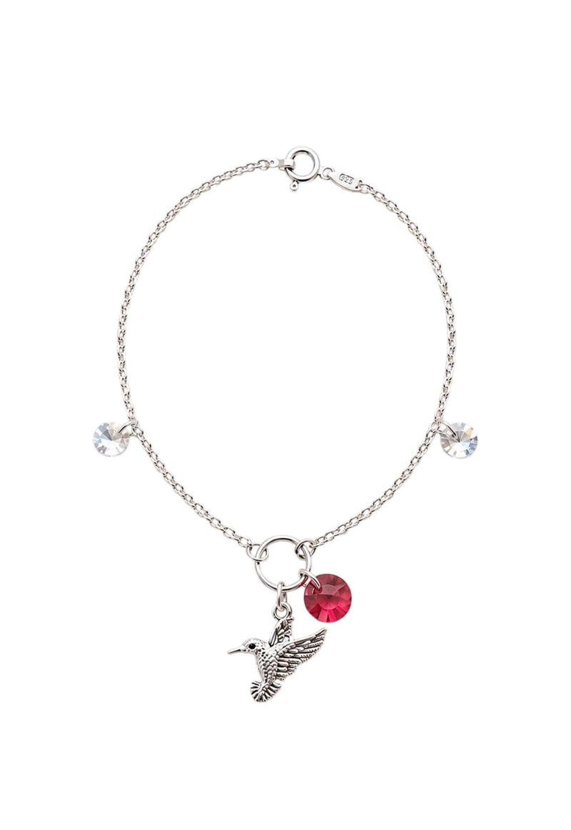 PULSERA COLIBRI PLATA 925 CRISTAL SWAROVSKI® SIAM - 1