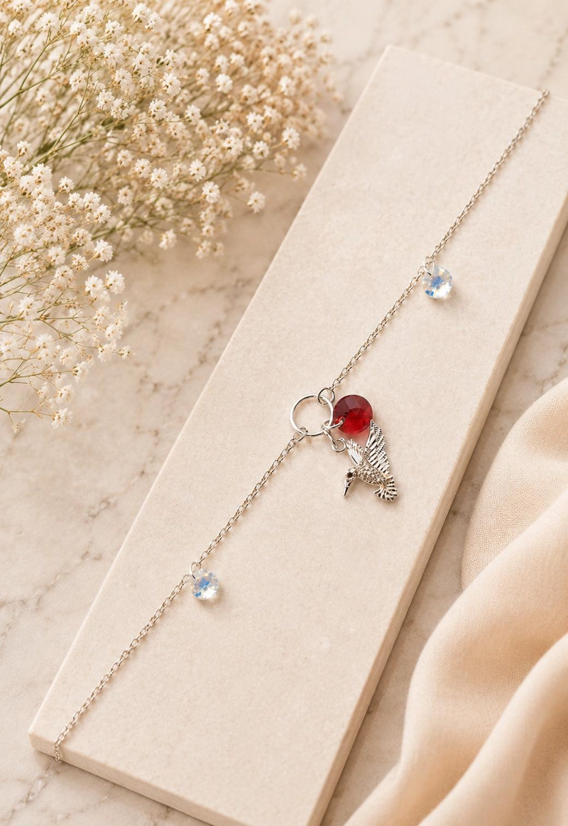 PULSERA COLIBRI PLATA 925 CRISTAL SWAROVSKI® SIAM - 2