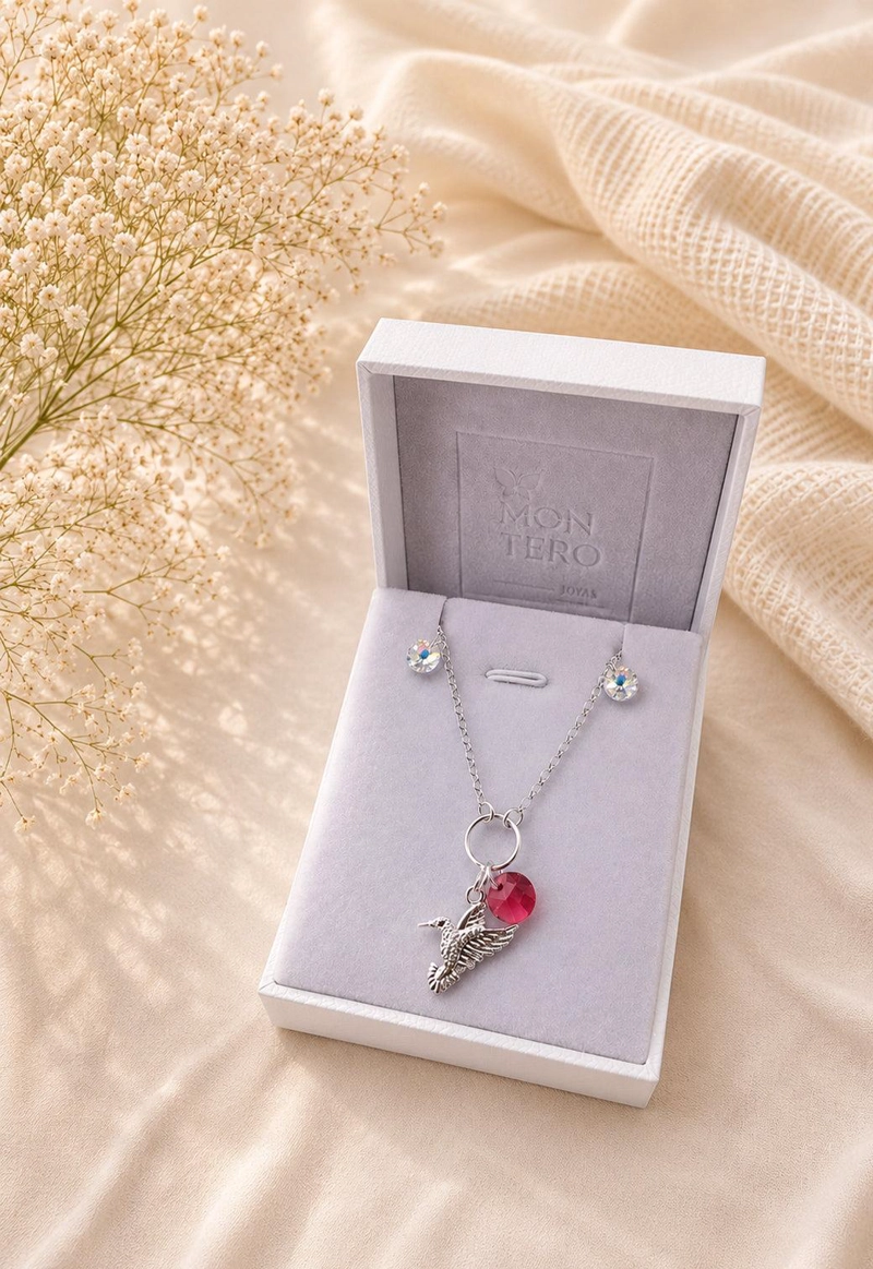 PULSERA COLIBRI PLATA 925 CRISTAL SWAROVSKI® SIAM - 3