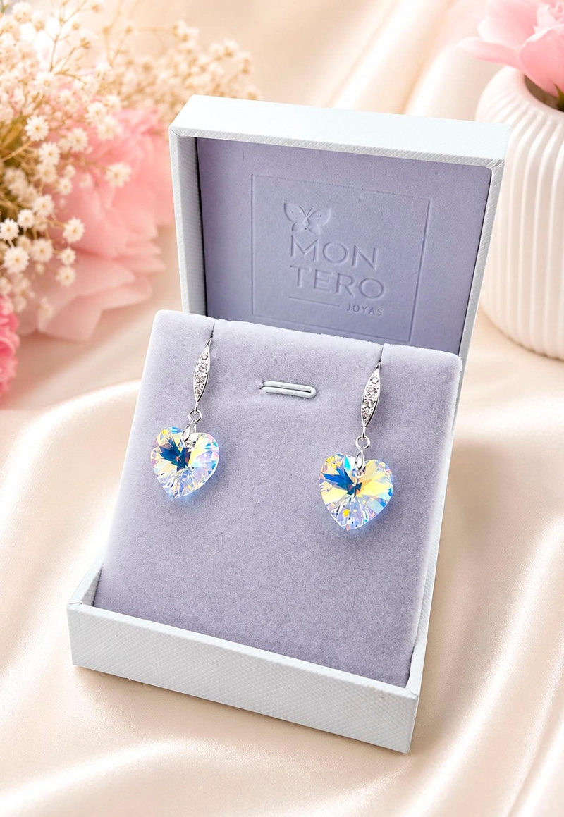 AROS GRAN ROMANCE PLATA 925 CRISTAL SWAROVSKI® AURORA BOREAL - 2