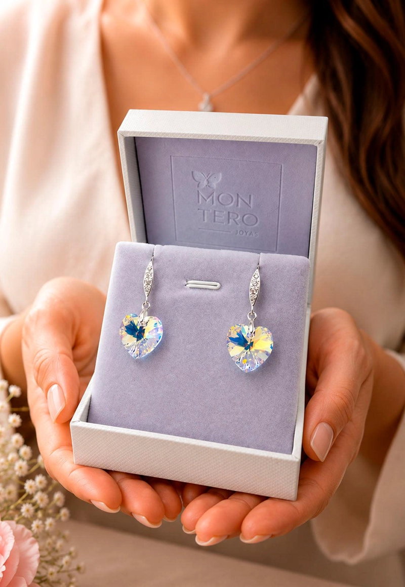 AROS GRAN ROMANCE PLATA 925 CRISTAL SWAROVSKI® AURORA BOREAL - 6