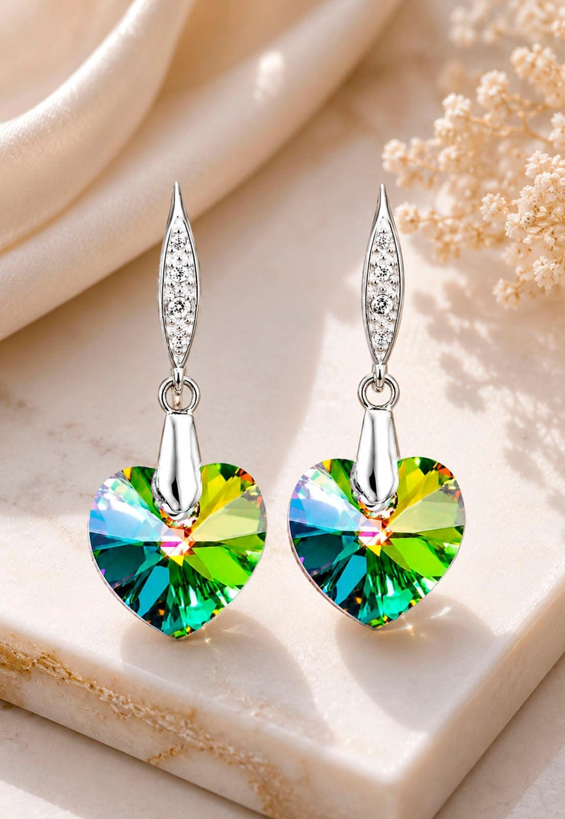 AROS GRAN ROMANCE PLATA 925 CRISTAL SWAROVSKI® VITRAL MEDIUM - 3