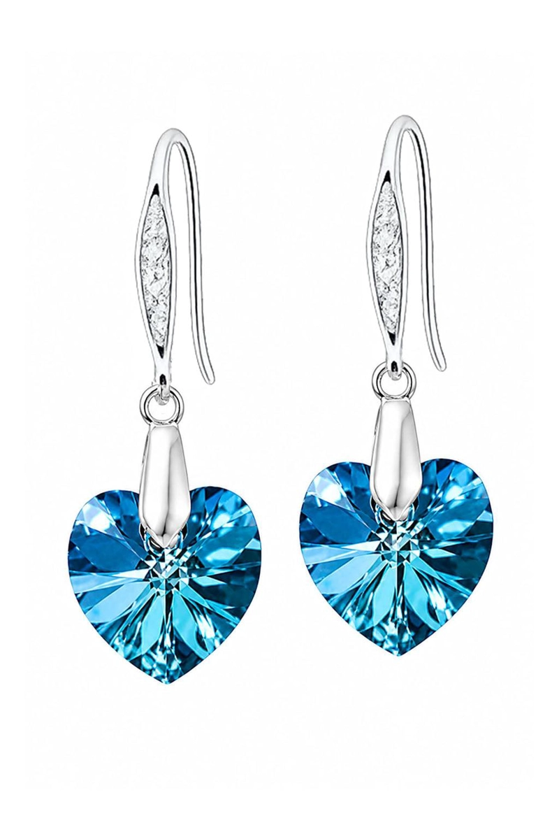 AROS GRAN ROMANCE PLATA 925 CRISTAL SWAROVSKI® BERMUDA BLUE - 1