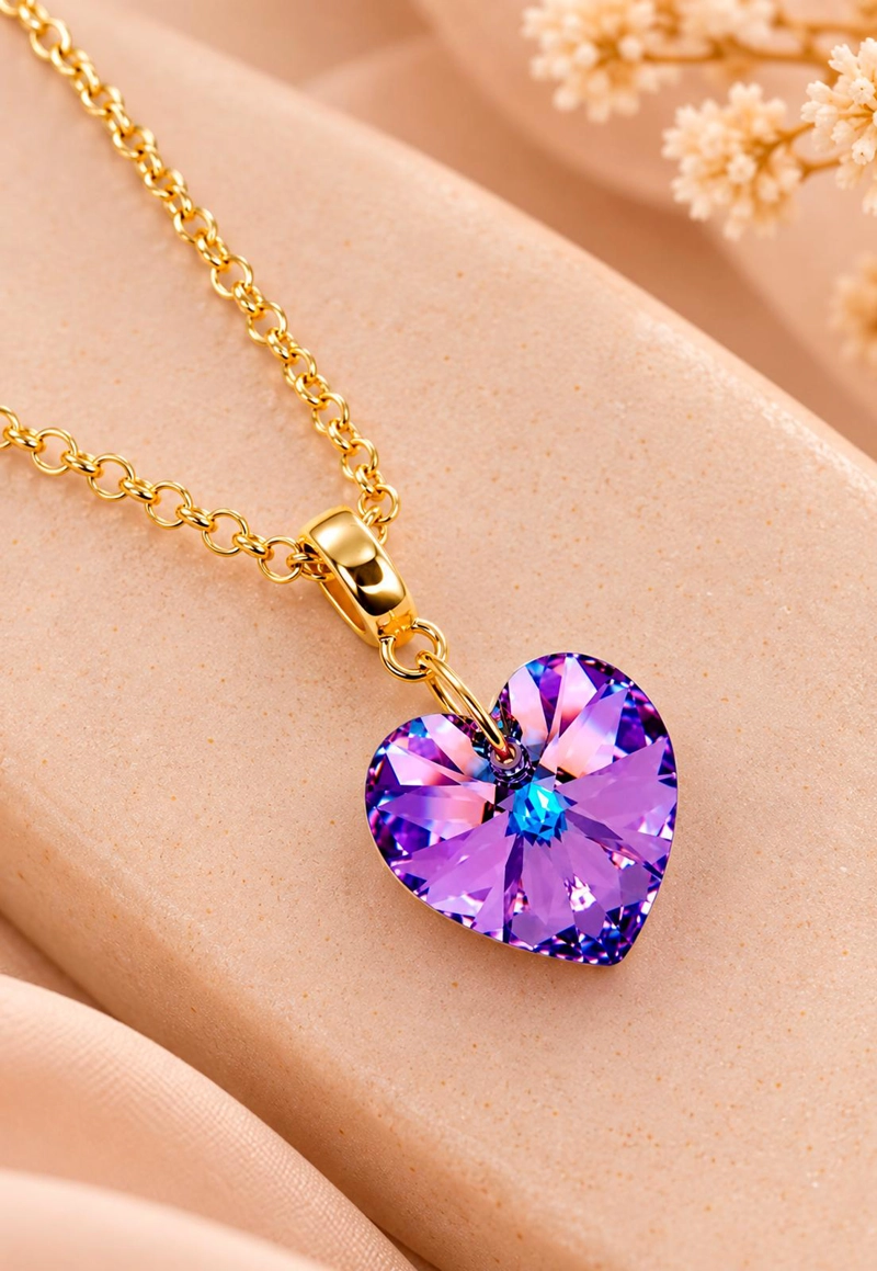 COLLAR GRAN ROMANCE GOLD 24K CRISTAL SWAROVSKI® VITRAL LIGHT - 6