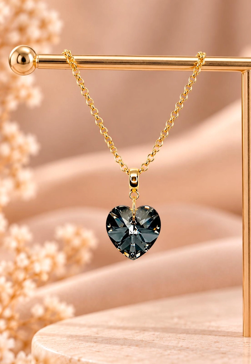 COLLAR GRAN ROMANCE GOLD 24K CRISTAL SWAROVSKI® SILVER NIGHT - 2