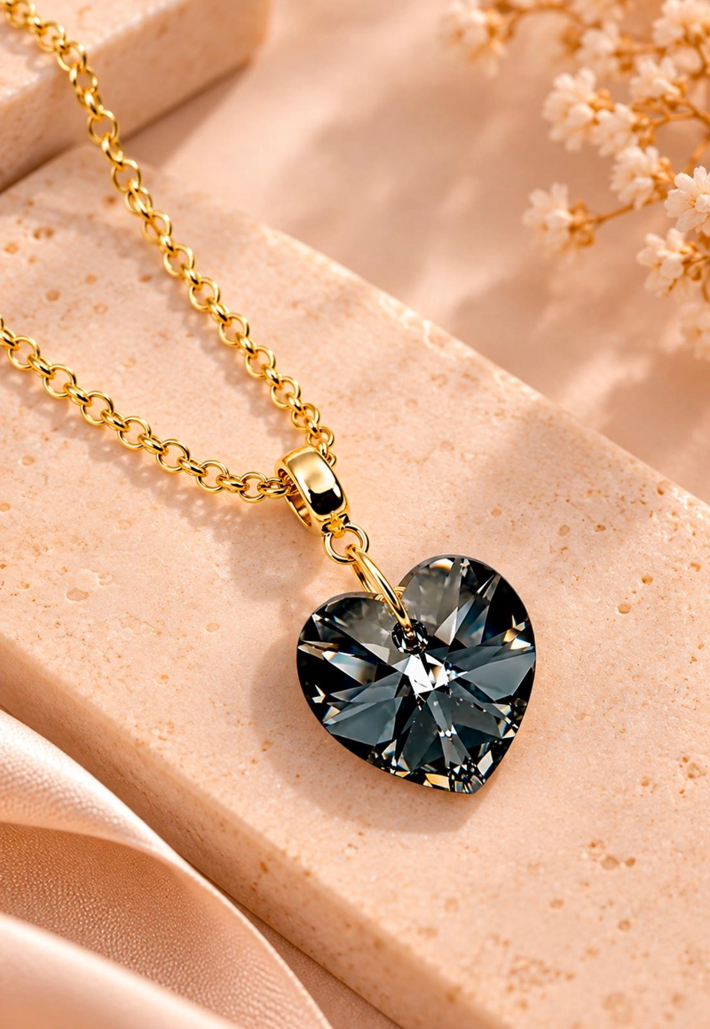 COLLAR GRAN ROMANCE GOLD 24K CRISTAL SWAROVSKI® SILVER NIGHT - 6