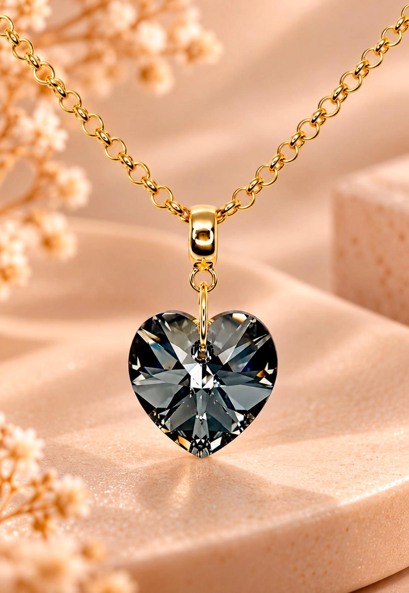 COLLAR GRAN ROMANCE GOLD 24K CRISTAL SWAROVSKI® SILVER NIGHT - 7