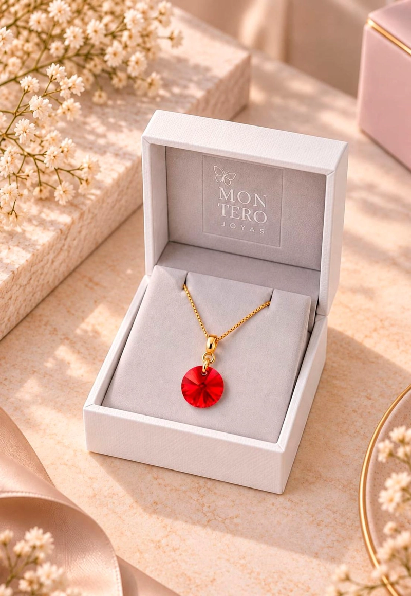 COLLAR AURORA GOLD 24K CRISTAL SWAROVSKI® SIAM - 3