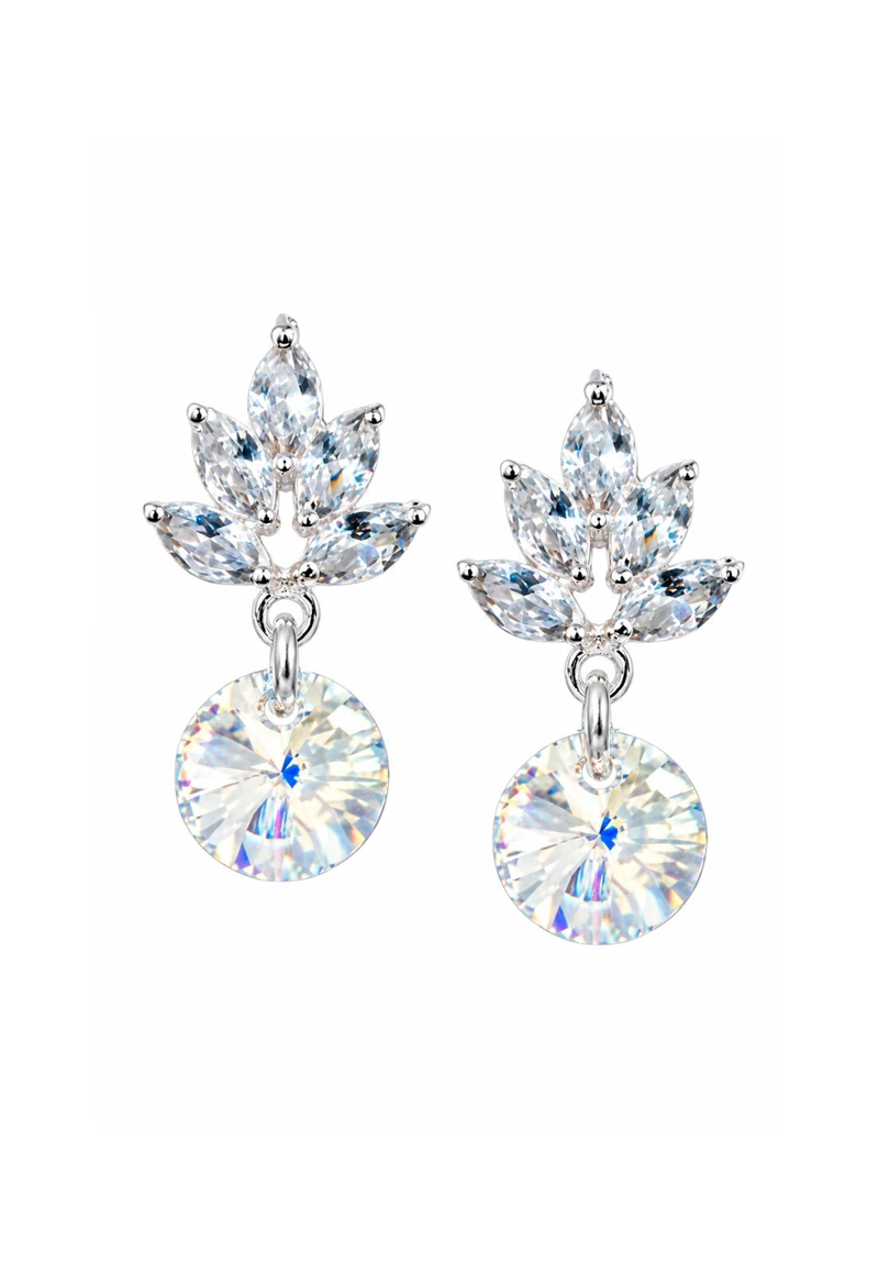 AROS PENELOPE BAÑO ORO BLANCO CRISTAL GENUINO AURORA BOREAL - 1